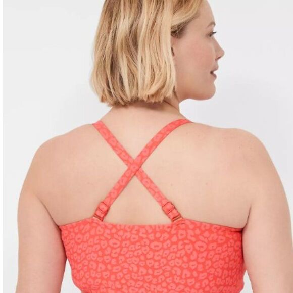 Swim by Cacique Underwire Knot-Front Bikini Top Green Teal 44D - Picture 4 of 15